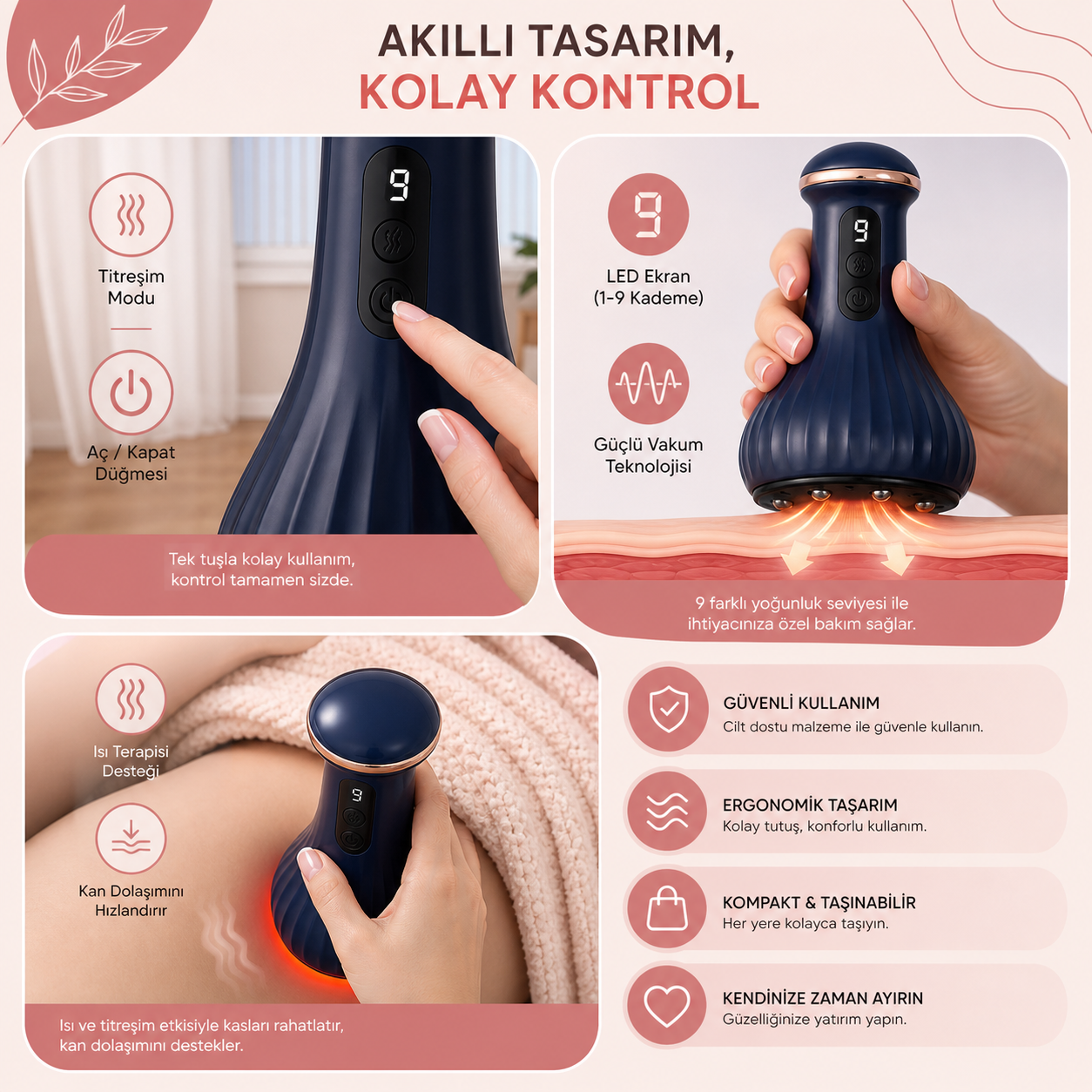 Vakumlu Selülit Giderici Masaj Aleti